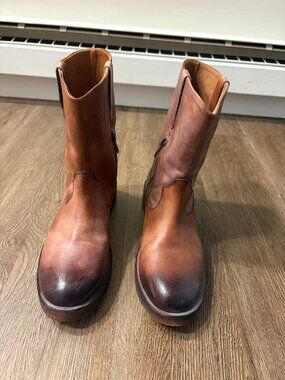 Vintage Foundry Co Brown Leather Boots Size 8